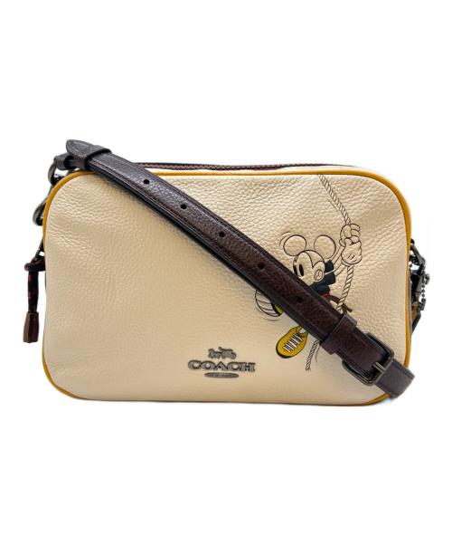 COACH（コーチ）COACH (コーチ) DISNEY (ディズニー) COACH　Disney　シグネチャー　ショルダーバッグ ホワイト×ブラウンの古着・服飾アイテム