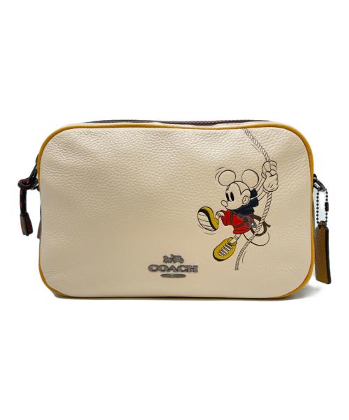 COACH（コーチ）COACH (コーチ) DISNEY (ディズニー) COACH　Disney　シグネチャー　ショルダーバッグ ホワイト×ブラウンの古着・服飾アイテム
