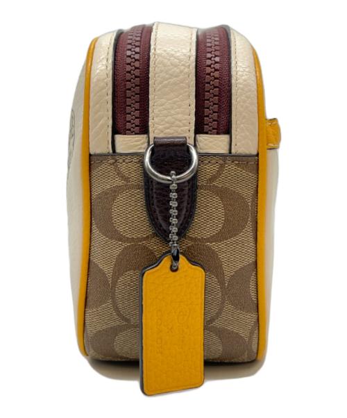 COACH（コーチ）COACH (コーチ) DISNEY (ディズニー) COACH　Disney　シグネチャー　ショルダーバッグ ホワイト×ブラウンの古着・服飾アイテム