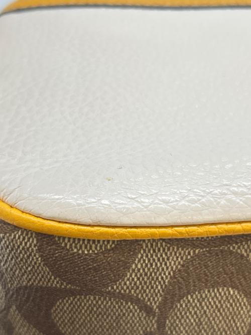 COACH（コーチ）COACH (コーチ) DISNEY (ディズニー) COACH　Disney　シグネチャー　ショルダーバッグ ホワイト×ブラウンの古着・服飾アイテム