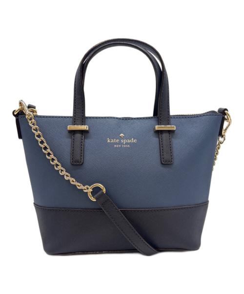 Kate Spade（ケイトスペード）Kate Spade (ケイトスペード) Kate Spade 　2WAYバッグ ブルー×ネイビーの古着・服飾アイテム