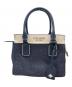 Kate Spade (ケイトスペード) Kate Spade 　デニム スモール サッチェル 　2WAYバッグ ホワイト×ネイビー：8000円