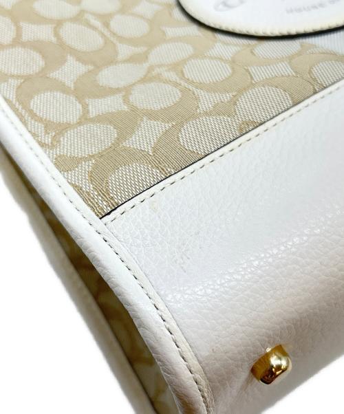COACH（コーチ）COACH (コーチ) COACH　デンプシー キャリーオール　ハンドバッグ ベージュの古着・服飾アイテム