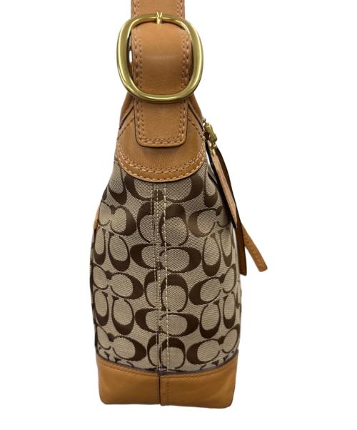 COACH（コーチ）COACH (コーチ) COACH　シグネチャー　ショルダーバッグ ベージュの古着・服飾アイテム