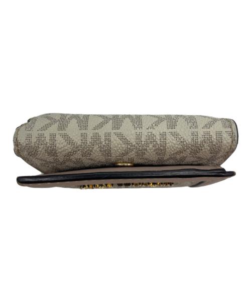 MICHAEL KORS（マイケルコース）MICHAEL KORS (マイケルコース) MICHAEL KORS 　3つ折り財布 ベージュ×ピンクの古着・服飾アイテム