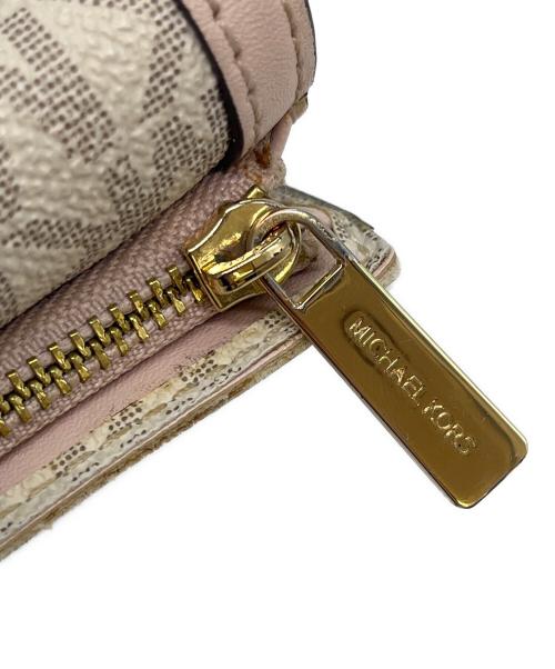 MICHAEL KORS（マイケルコース）MICHAEL KORS (マイケルコース) MICHAEL KORS 　3つ折り財布 ベージュ×ピンクの古着・服飾アイテム