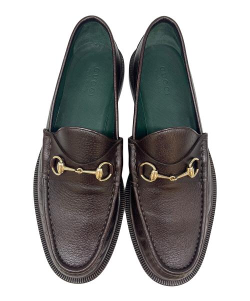 GUCCI（グッチ）GUCCI (グッチ) GUCCI  ビットローファー ブラウン サイズ:11の古着・服飾アイテム