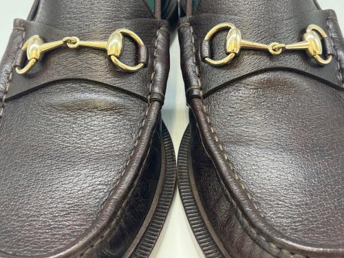 GUCCI（グッチ）GUCCI (グッチ) GUCCI  ビットローファー ブラウン サイズ:11の古着・服飾アイテム