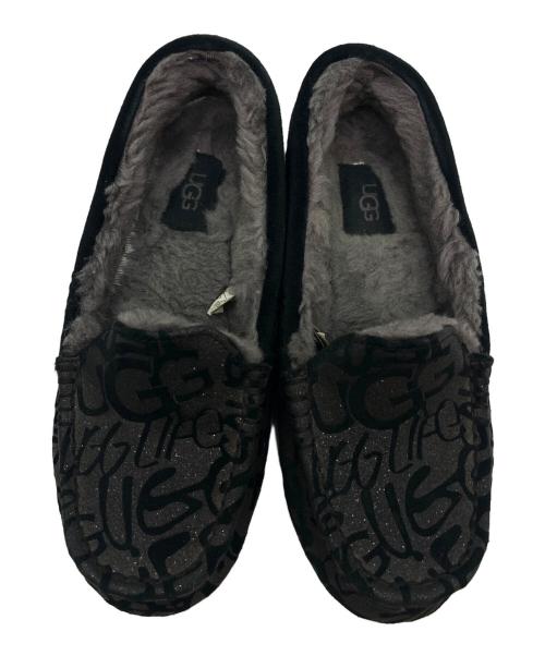 UGG（アグ）UGG (アグ) UGG  ANSLEY  スパークル グラフィティ  モカシンシューズ グレー サイズ:24の古着・服飾アイテム