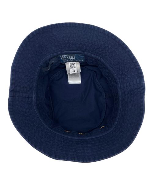 POLO RALPH LAUREN（ポロ・ラルフローレン）POLO RALPH LAUREN (ポロ・ラルフローレン) POLO RALPH LAUREN　バケットハット ネイビー サイズ:58cmの古着・服飾アイテム