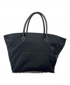BURBERRY BLUE LABELバーバリー ブルー レーベル）の古着「BURBERRY BLUE LABEL　ナイロントートバッグ」｜ブラック