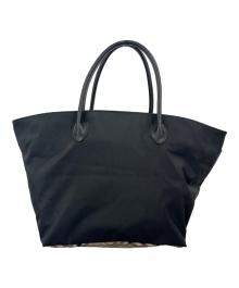 BURBERRY BLUE LABEL（バーバリー ブルー レーベル）の古着「BURBERRY BLUE LABEL　ナイロントートバッグ」｜ブラック