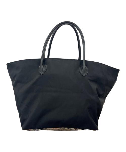 BURBERRY BLUE LABEL（バーバリー ブルー レーベル）BURBERRY BLUE LABEL (バーバリー ブルー レーベル) BURBERRY BLUE LABEL　ナイロントートバッグ ブラックの古着・服飾アイテム