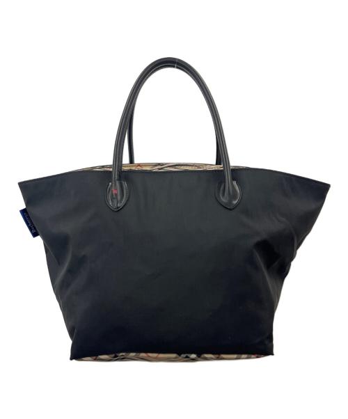 BURBERRY BLUE LABEL（バーバリー ブルー レーベル）BURBERRY BLUE LABEL (バーバリー ブルー レーベル) BURBERRY BLUE LABEL　ナイロントートバッグ ブラックの古着・服飾アイテム
