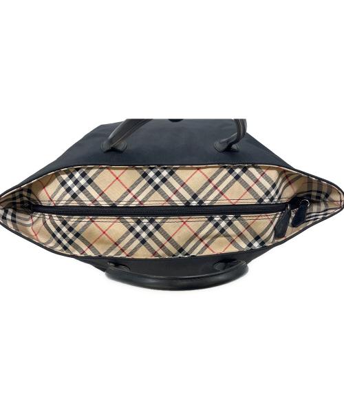 BURBERRY BLUE LABEL（バーバリー ブルー レーベル）BURBERRY BLUE LABEL (バーバリー ブルー レーベル) BURBERRY BLUE LABEL　ナイロントートバッグ ブラックの古着・服飾アイテム