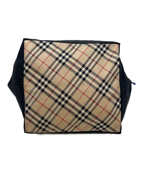 BURBERRY BLUE LABEL（バーバリー ブルー レーベル）BURBERRY BLUE LABEL (バーバリー ブルー レーベル) BURBERRY BLUE LABEL　ナイロントートバッグ ブラックの古着・服飾アイテム