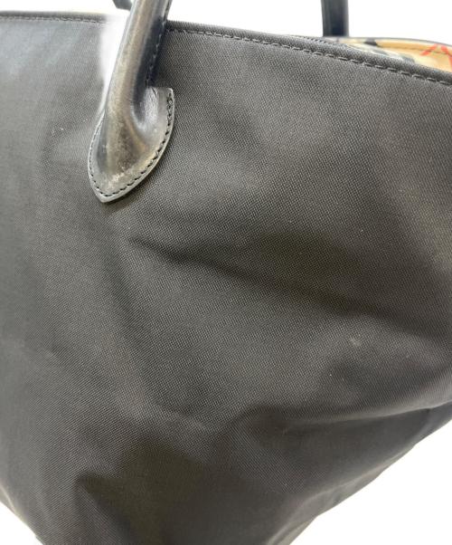 BURBERRY BLUE LABEL（バーバリー ブルー レーベル）BURBERRY BLUE LABEL (バーバリー ブルー レーベル) BURBERRY BLUE LABEL　ナイロントートバッグ ブラックの古着・服飾アイテム