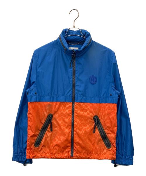 COACH（コーチ）COACH (コーチ) COACH　マウンテンパーカー ブルー×オレンジ サイズ:46の古着・服飾アイテム
