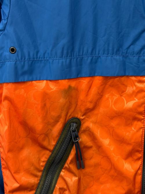 COACH（コーチ）COACH (コーチ) COACH　マウンテンパーカー ブルー×オレンジ サイズ:46の古着・服飾アイテム