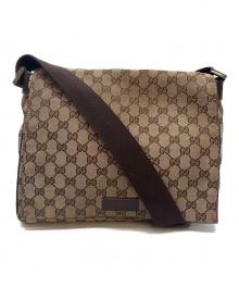 GUCCI（グッチ）の古着「GUCCI　GG　ショルダーバッグ」｜ベージュ
