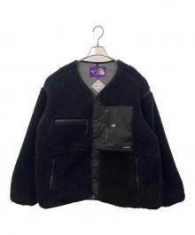 THE NORTHFACE PURPLELABEL（ザ・ノースフェイス パープルレーベル）の古着「THE NORTHFACE PURPLELABEL　Wool Boa Fleece Field Cardigan」｜ブラック