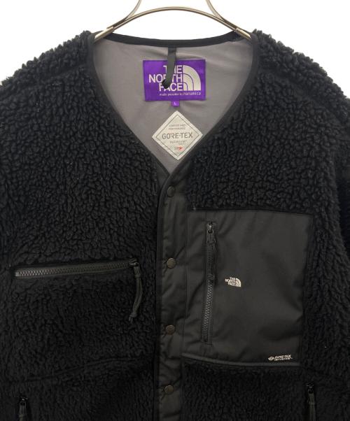 THE NORTHFACE PURPLELABEL（ザ・ノースフェイス パープルレーベル）THE NORTHFACE PURPLELABEL (ザ・ノースフェイス パープルレーベル) THE NORTHFACE PURPLELABEL　Wool Boa Fleece Field Cardigan ブラック サイズ:Lの古着・服飾アイテム