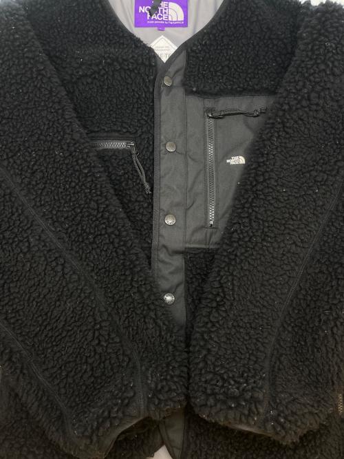 THE NORTHFACE PURPLELABEL（ザ・ノースフェイス パープルレーベル）THE NORTHFACE PURPLELABEL (ザ・ノースフェイス パープルレーベル) THE NORTHFACE PURPLELABEL　Wool Boa Fleece Field Cardigan ブラック サイズ:Lの古着・服飾アイテム