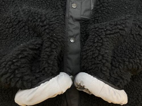THE NORTHFACE PURPLELABEL（ザ・ノースフェイス パープルレーベル）THE NORTHFACE PURPLELABEL (ザ・ノースフェイス パープルレーベル) THE NORTHFACE PURPLELABEL　Wool Boa Fleece Field Cardigan ブラック サイズ:Lの古着・服飾アイテム