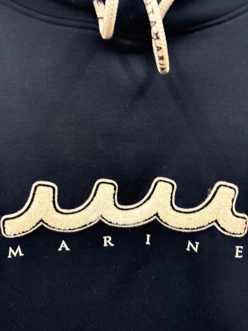 muta MARINE（ムータマリン）muta MARINE (ムータマリン) muta MARINE　アラウンド スピンドル プルパーカー　プルオーバーパーカー ネイビー サイズ:6の古着・服飾アイテム