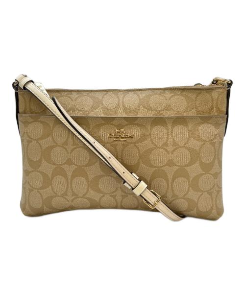 COACH（コーチ）COACH (コーチ) COACH　シグネチャー　ショルダーバッグ ベージュの古着・服飾アイテム