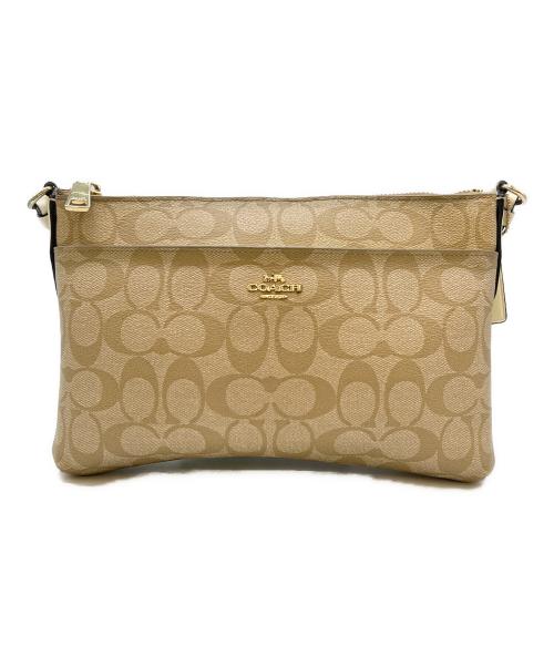COACH（コーチ）COACH (コーチ) COACH　シグネチャー　ショルダーバッグ ベージュの古着・服飾アイテム