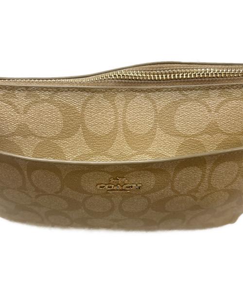 COACH（コーチ）COACH (コーチ) COACH　シグネチャー　ショルダーバッグ ベージュの古着・服飾アイテム