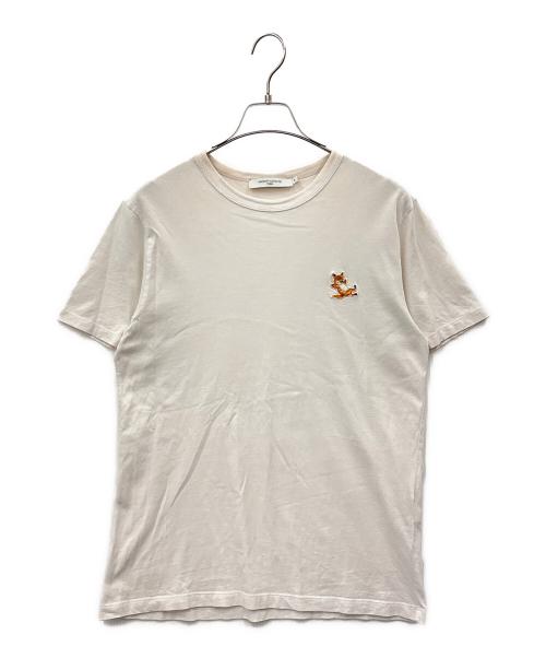 maison kitsune（メゾンキツネ）maison kitsune (メゾンキツネ) MAISON KITSUNE　チラックスフォックスパッチTシャツ ホワイト サイズ:XSの古着・服飾アイテム