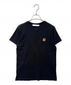 maison kitsuneメゾンキツネ）の古着「MAISON KITSUNE　フォックスヘッドパッチクラシック Tシャツ」｜ブラック