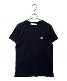 maison kitsune（メゾンキツネ）の古着「MAISON KITSUNE　フォックスヘッドパッチクラシック Tシャツ」｜ブラック