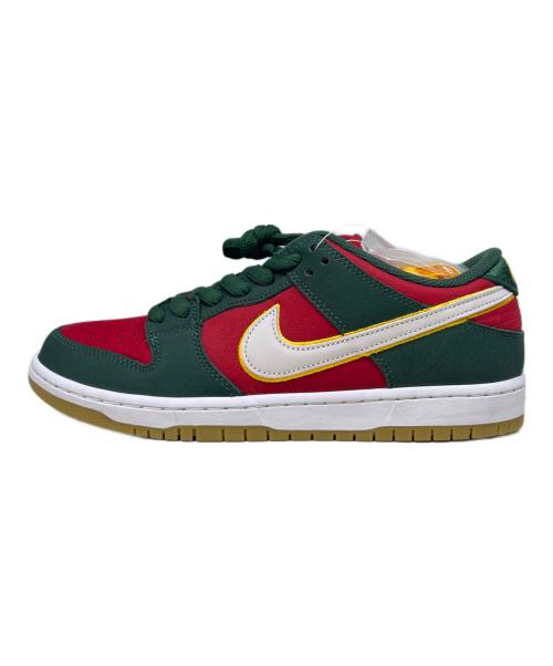 NIKE（ナイキ）NIKE (ナイキ) NIKE　DUNK LOW　ローカットスニーカー レッド×グリーン サイズ:27.5の古着・服飾アイテム