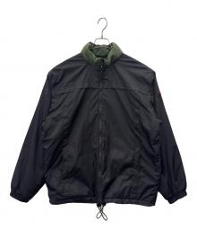 THOMAS BURBERRY（トーマスバーバリ）の古着「THOMAS BURBERRY　リバーシブルジャケット」｜ブラック×グリーン