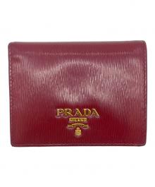 PRADA（プラダ）の古着「PRADA 2つ折り財布」｜レッド×ピンク