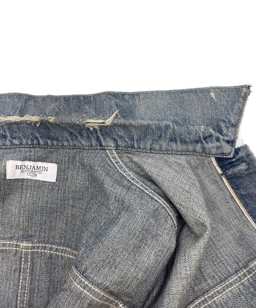 BENJAMIN authentic club（（ベンジャミンオーセンティッククラブ））BENJAMIN authentic club (（ベンジャミンオーセンティッククラブ）) BENJAMIN AUTHENTIC CLUB　デニムジャケット ブルー サイズ:Lの古着・服飾アイテム
