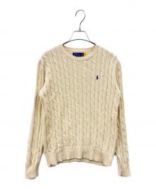 POLO RALPH LAUREN（ポロ・ラルフローレン）の古着「POLO RALPH LAUREN　ケーブルニット」｜ベージュ