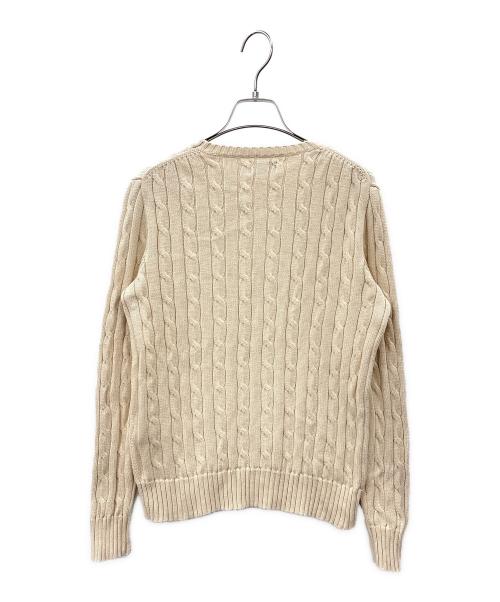 POLO RALPH LAUREN（ポロ・ラルフローレン）POLO RALPH LAUREN (ポロ・ラルフローレン) POLO RALPH LAUREN　ケーブルニット ベージュ サイズ:Mの古着・服飾アイテム