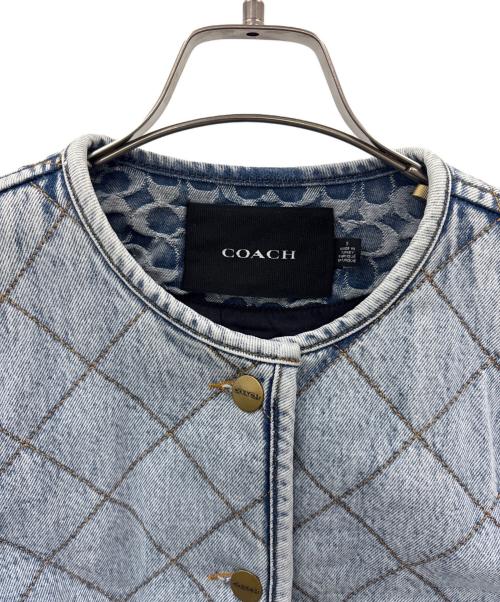 COACH（コーチ）COACH (コーチ) COACH　キルテッドデニムジャケット インディゴ サイズ:Sの古着・服飾アイテム