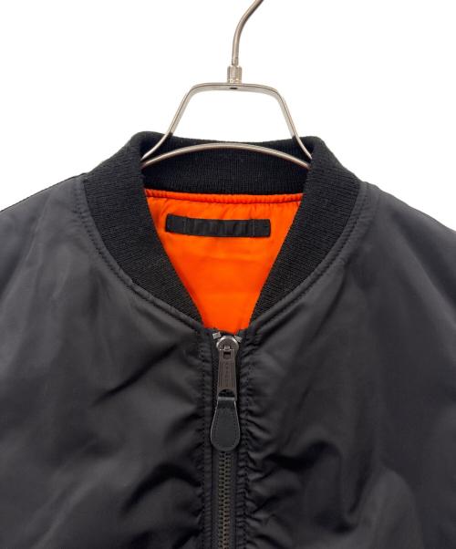 AVIREX（アヴィレックス）AVIREX (アヴィレックス) AVIREX COMMERCIAL LOGO MA-1  MA-1中綿ジャケット ブラック×オレンジ サイズ:LARGEの古着・服飾アイテム