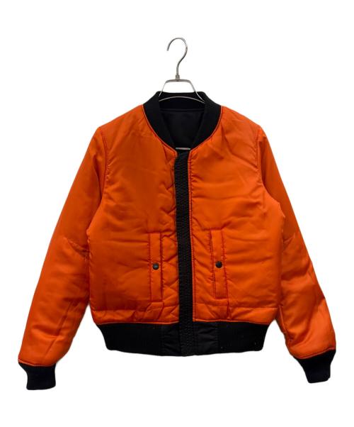AVIREX（アヴィレックス）AVIREX (アヴィレックス) AVIREX COMMERCIAL LOGO MA-1  MA-1中綿ジャケット ブラック×オレンジ サイズ:LARGEの古着・服飾アイテム
