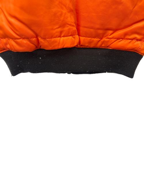 AVIREX（アヴィレックス）AVIREX (アヴィレックス) AVIREX COMMERCIAL LOGO MA-1  MA-1中綿ジャケット ブラック×オレンジ サイズ:LARGEの古着・服飾アイテム