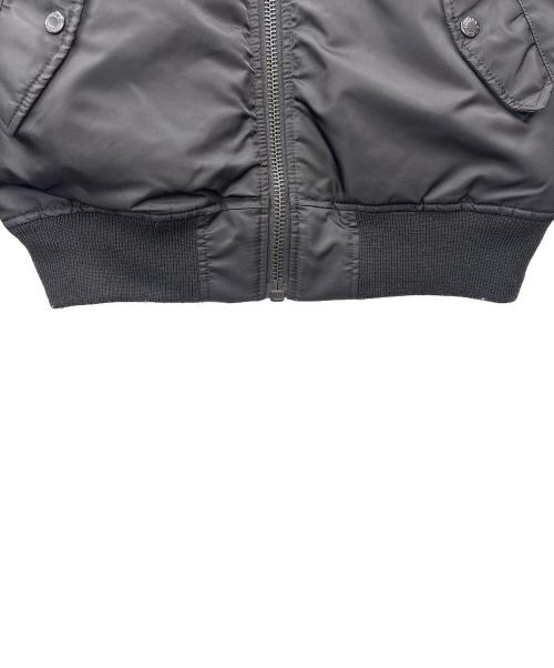 AVIREX（アヴィレックス）AVIREX (アヴィレックス) AVIREX COMMERCIAL LOGO MA-1  MA-1中綿ジャケット ブラック×オレンジ サイズ:LARGEの古着・服飾アイテム