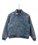 SUPREMEシュプリーム）の古着「Supreme　Checks Embroidered Denim Jacke　デニムジャケット」｜ブルー