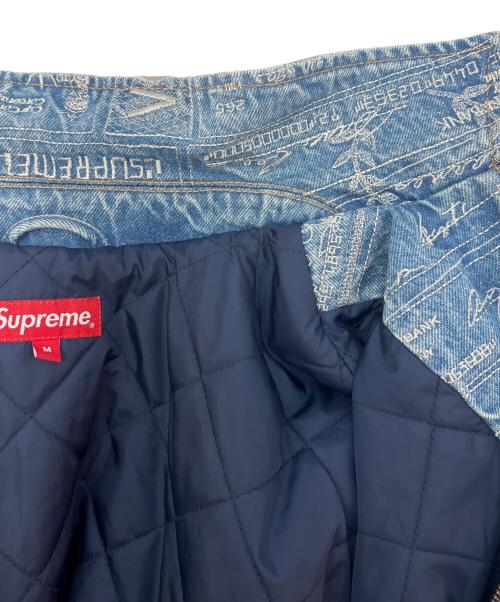 SUPREME（シュプリーム）SUPREME (シュプリーム) Supreme　Checks Embroidered Denim Jacke　デニムジャケット ブルー サイズ:Mの古着・服飾アイテム