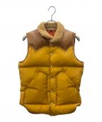 Rocky Mountain FeatherBedロッキーマウンテンフェザーベッド）の古着「Rocky Mountain Featherbed　ダウンベスト」｜ブラウン×オレンジ