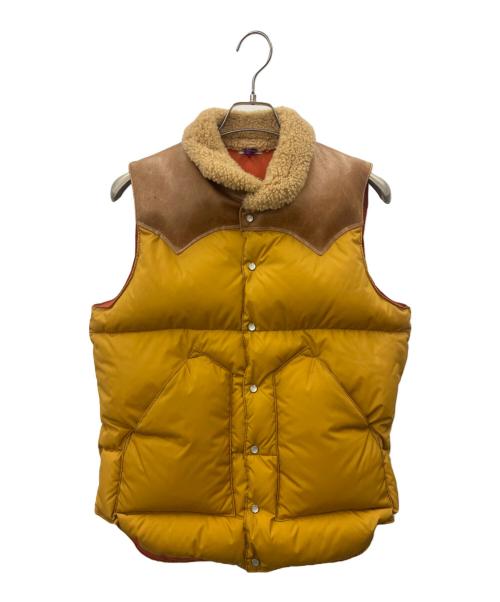 Rocky Mountain FeatherBed（ロッキーマウンテンフェザーベッド）Rocky Mountain FeatherBed (ロッキーマウンテンフェザーベッド) Rocky Mountain Featherbed　ダウンベスト ブラウン×オレンジ サイズ:36の古着・服飾アイテム